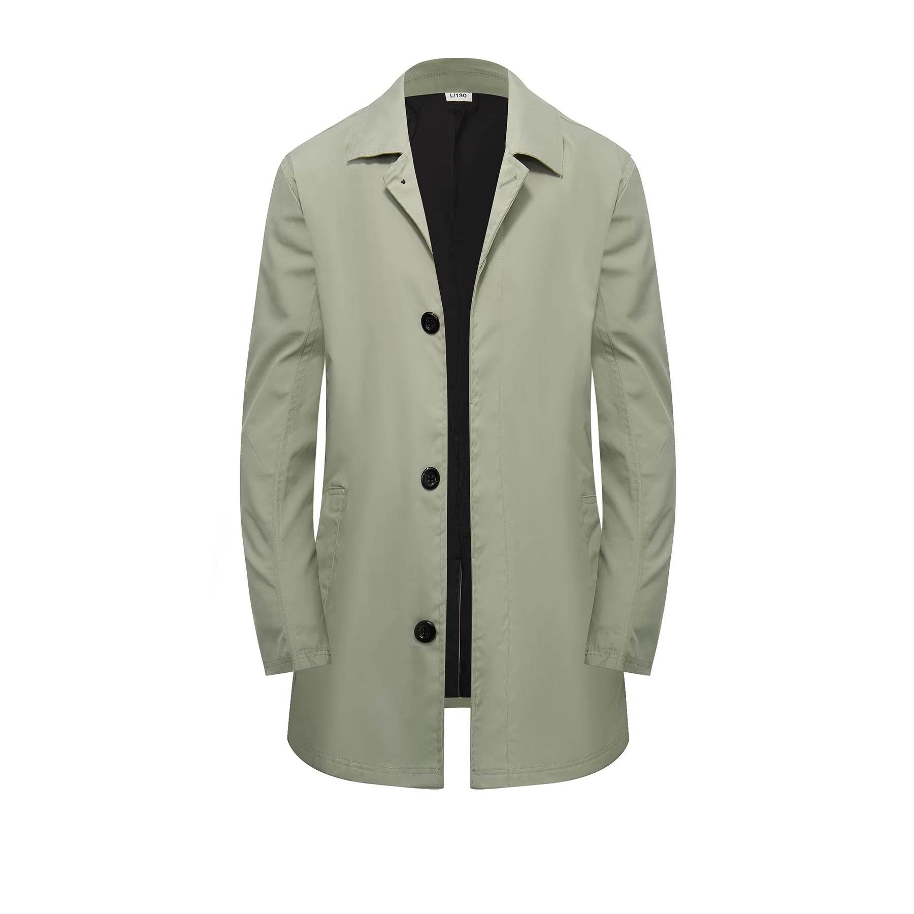 Men's Classic Elegant Single-Breasted Trench Coat For Commuting