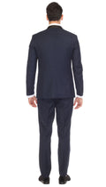 Ferrecci Men's Reno Navy / Black Slim Fit Shawl Lapel 2 Piece Tuxedo Suit Set
