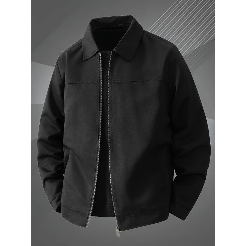 Men's Solid-Colored Slim-Fit Casual Jacket