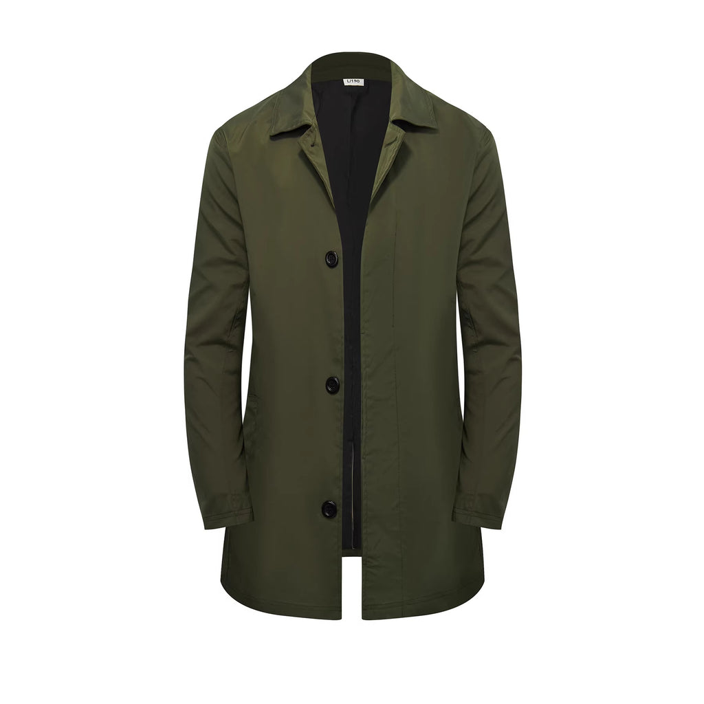 Men's Classic Elegant Single-Breasted Trench Coat For Commuting