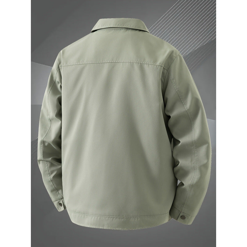 Men's Solid-Colored Slim-Fit Casual Jacket