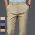 Male Pants Stretch Solid Black Smart Casual Men's Trousers Office Quick Dry Suit Pants New Spring Autumn Korean Straight Pants