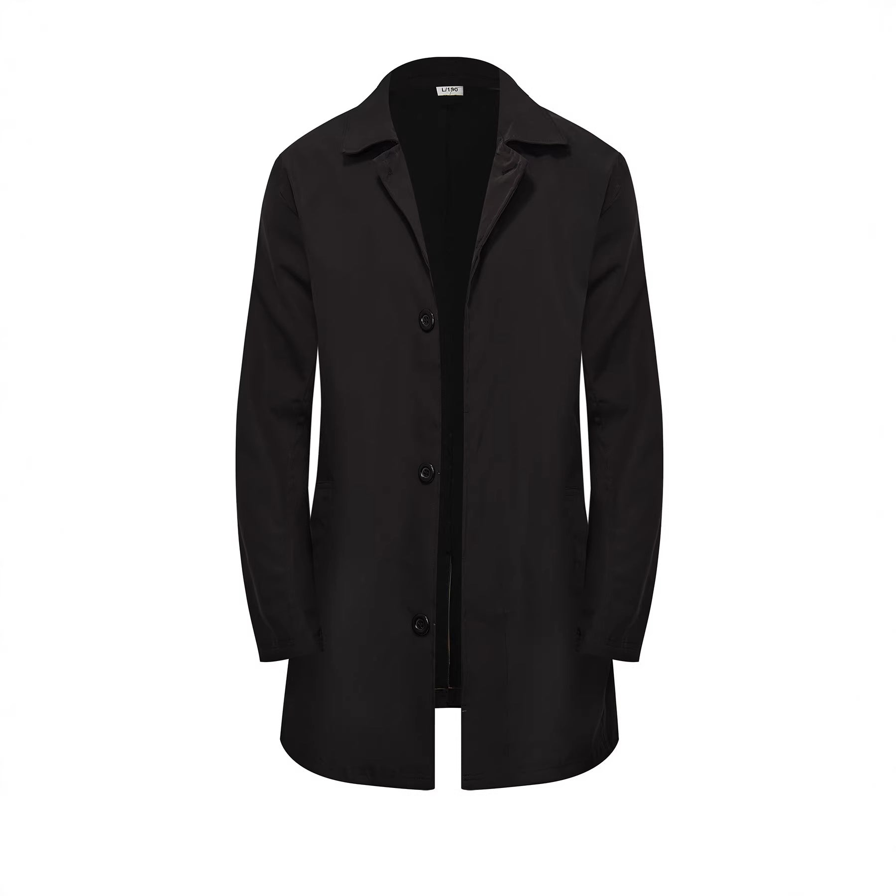 Men's Classic Elegant Single-Breasted Trench Coat For Commuting